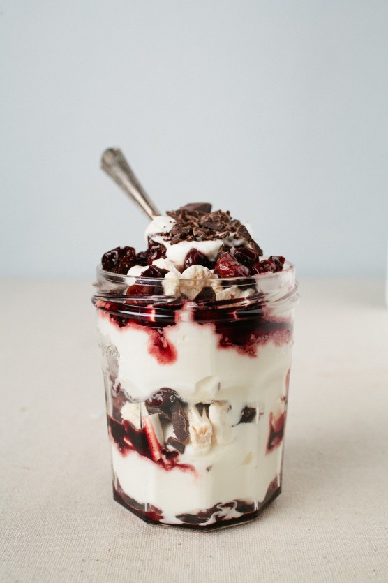 Eton Mess with Wine Soaked Cherries // notwithoutsalt.com