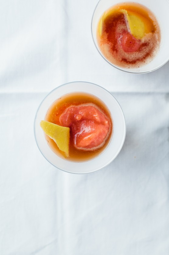 Bourbon Float with Nectarine Sorbet // Not Without Salt